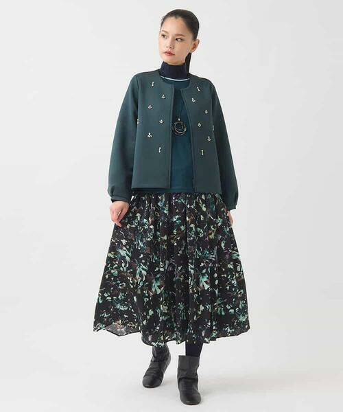 HIROKO BIS / ヒロコビス カーディガン・ボレロ | ビジューエンブロイダリーカーディガン /洗える | 詳細12