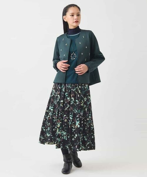 HIROKO BIS / ヒロコビス カーディガン・ボレロ | ビジューエンブロイダリーカーディガン /洗える | 詳細14