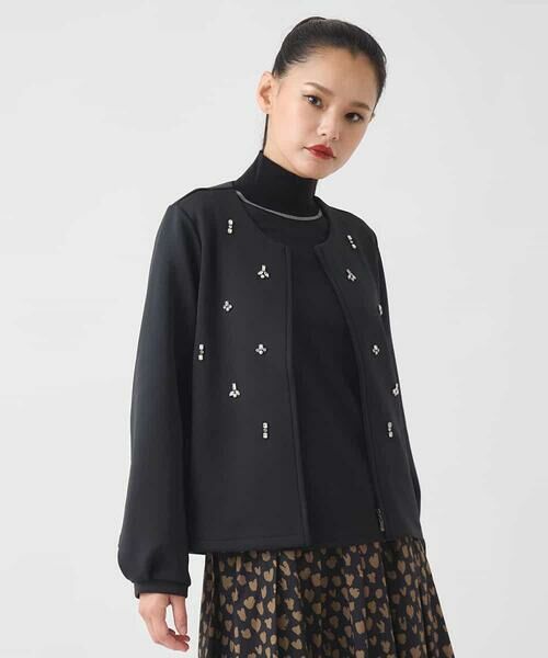 HIROKO BIS / ヒロコビス カーディガン・ボレロ | ビジューエンブロイダリーカーディガン /洗える | 詳細18