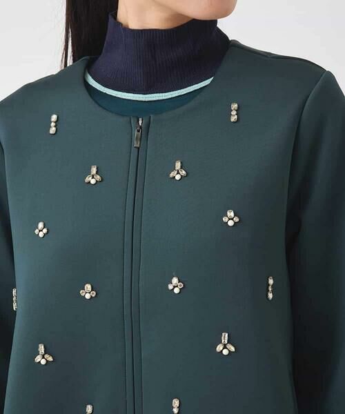 HIROKO BIS / ヒロコビス カーディガン・ボレロ | ビジューエンブロイダリーカーディガン /洗える | 詳細3