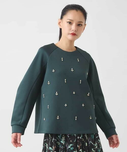 HIROKO BIS / ヒロコビス カットソー | ビジューエンブロイダリープルオーバー /洗える | 詳細11