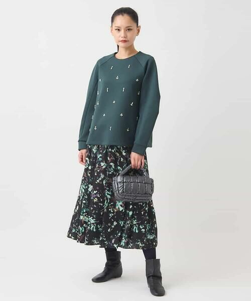 HIROKO BIS / ヒロコビス カットソー | ビジューエンブロイダリープルオーバー /洗える | 詳細12