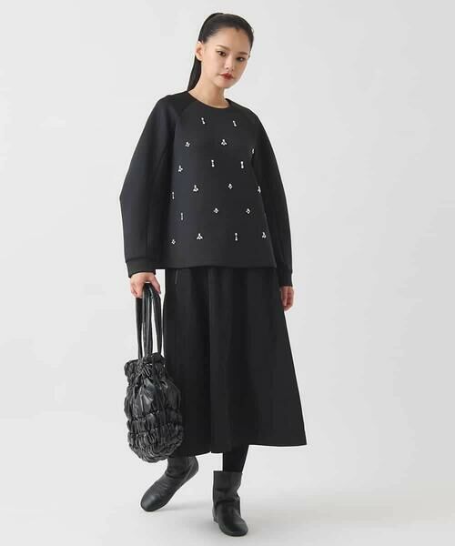 HIROKO BIS / ヒロコビス カットソー | ビジューエンブロイダリープルオーバー /洗える | 詳細14