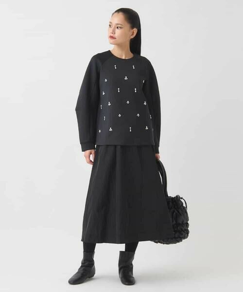 HIROKO BIS / ヒロコビス カットソー | ビジューエンブロイダリープルオーバー /洗える | 詳細15