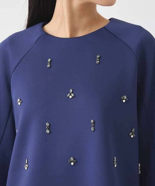 HIROKO BIS / ヒロコビス カットソー | ビジューエンブロイダリープルオーバー /洗える | 詳細3