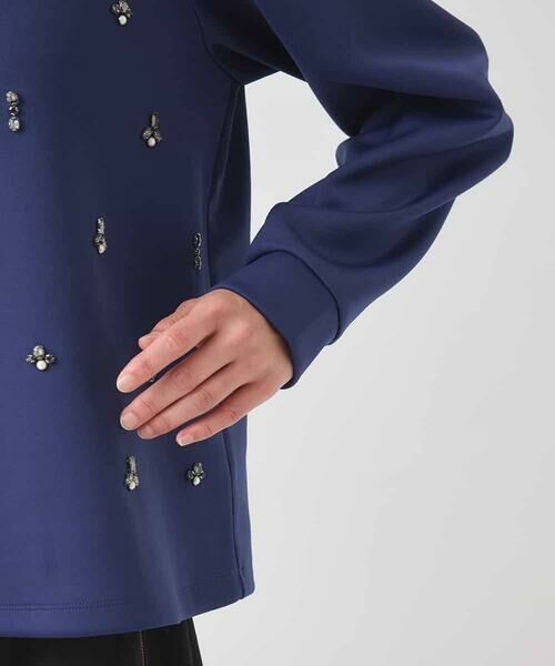 HIROKO BIS / ヒロコビス カットソー | ビジューエンブロイダリープルオーバー /洗える | 詳細5