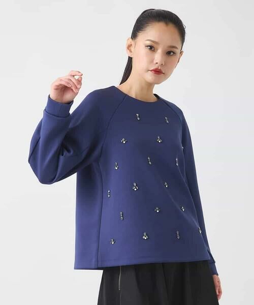 HIROKO BIS / ヒロコビス カットソー | ビジューエンブロイダリープルオーバー /洗える | 詳細8