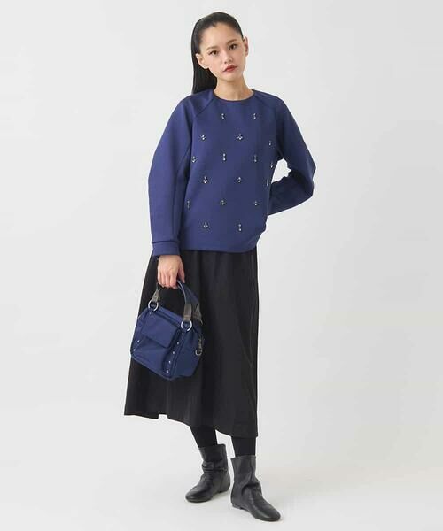 HIROKO BIS / ヒロコビス カットソー | ビジューエンブロイダリープルオーバー /洗える | 詳細9