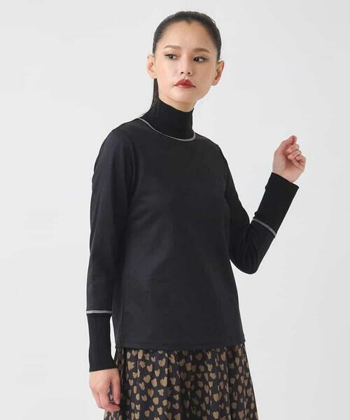 HIROKO BIS / ヒロコビス カットソー | 配色アクセントハイネックインナープルオーバー /洗える | 詳細10