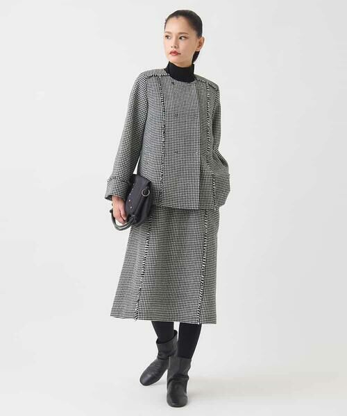 HIROKO BIS / ヒロコビス カットソー | 配色アクセントハイネックインナープルオーバー /洗える | 詳細14