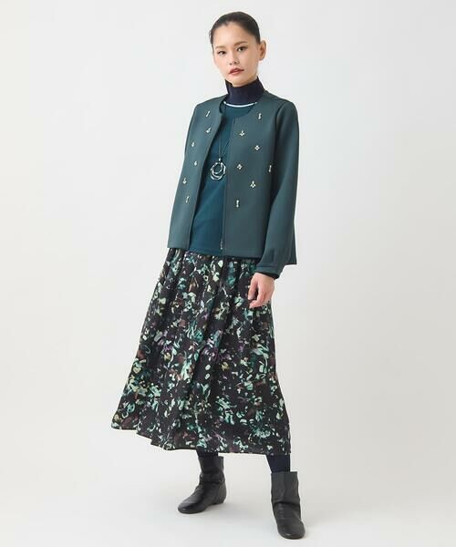 HIROKO BIS / ヒロコビス カットソー | 配色アクセントハイネックインナープルオーバー /洗える | 詳細17