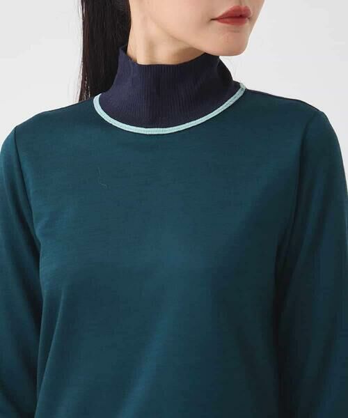 HIROKO BIS / ヒロコビス カットソー | 配色アクセントハイネックインナープルオーバー /洗える | 詳細3