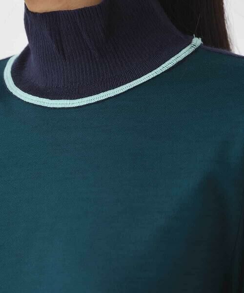 HIROKO BIS / ヒロコビス カットソー | 配色アクセントハイネックインナープルオーバー /洗える | 詳細4