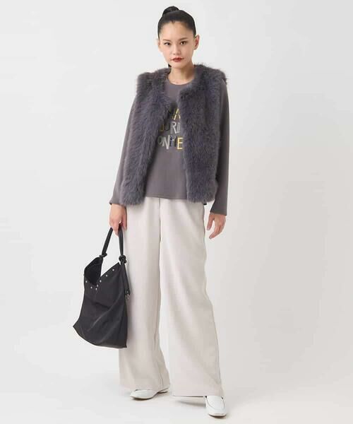 HIROKO BIS / ヒロコビス その他パンツ | ソフトダブルクロスセミワイドパンツ /洗濯機で洗える | 詳細11