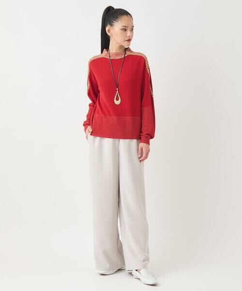 HIROKO BIS / ヒロコビス その他パンツ | ソフトダブルクロスセミワイドパンツ /洗濯機で洗える | 詳細13