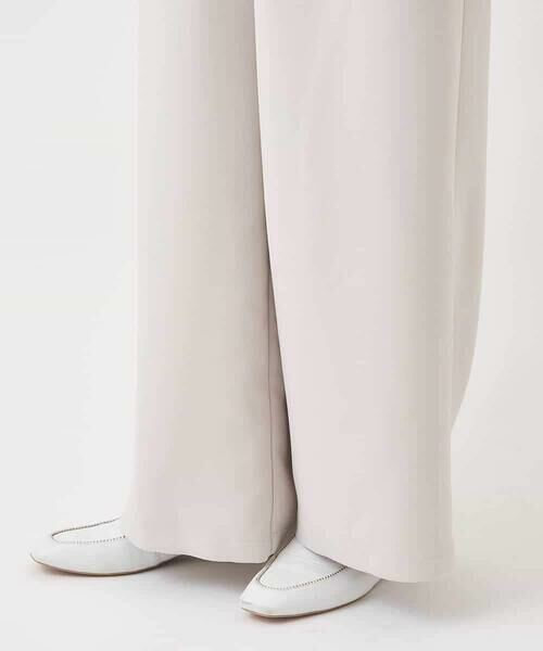 HIROKO BIS / ヒロコビス その他パンツ | ソフトダブルクロスセミワイドパンツ /洗濯機で洗える | 詳細6
