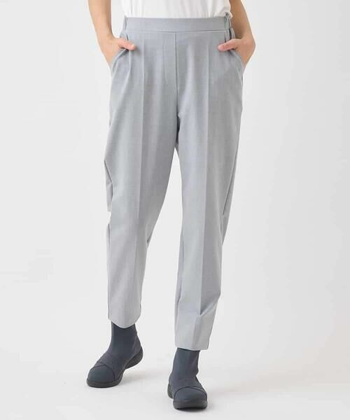 HIROKO BIS / ヒロコビス ショート・ハーフ・半端丈パンツ | センタープレステーパードパンツ /洗える | 詳細8