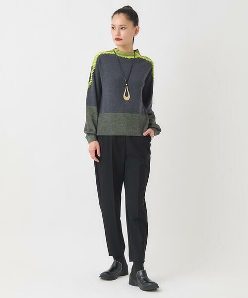 HIROKO BIS / ヒロコビス ショート・ハーフ・半端丈パンツ | センタープレステーパードパンツ /洗える | 詳細9