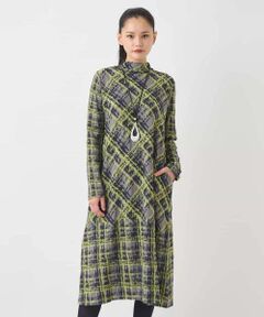 HIROKO BIS / ヒロコビス ロング・マキシ丈ワンピース | チェックパイルジャカードワンピース