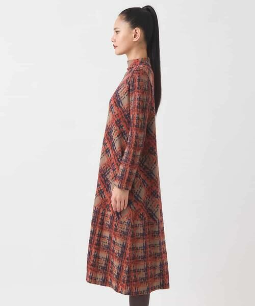 HIROKO BIS / ヒロコビス ロング・マキシ丈ワンピース | チェックパイルジャカードワンピース | 詳細1