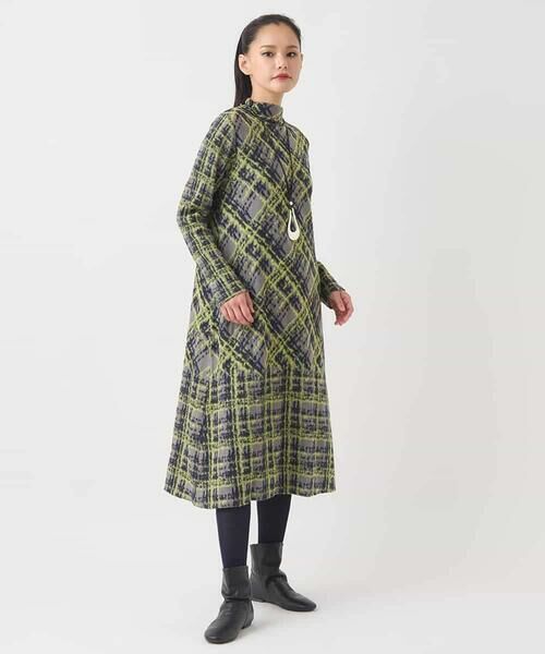 HIROKO BIS / ヒロコビス ロング・マキシ丈ワンピース | チェックパイルジャカードワンピース | 詳細15