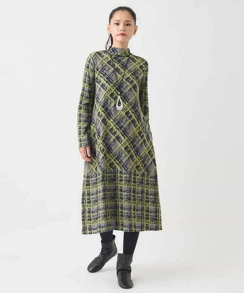 HIROKO BIS / ヒロコビス ロング・マキシ丈ワンピース | チェックパイルジャカードワンピース | 詳細16