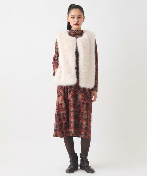 HIROKO BIS / ヒロコビス ロング・マキシ丈ワンピース | チェックパイルジャカードワンピース | 詳細22