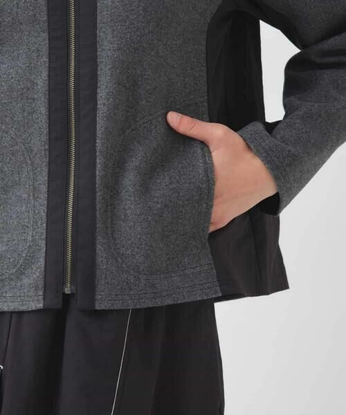 HIROKO BIS / ヒロコビス ノーカラージャケット | 異素材ノーカラージャケット /洗える | 詳細10