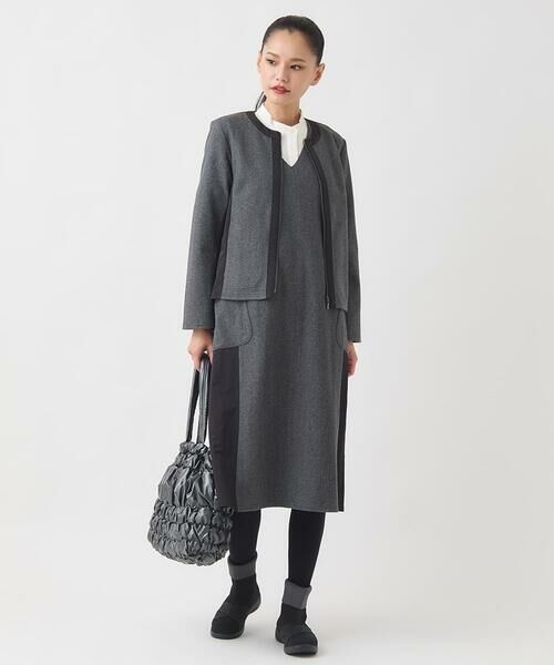 HIROKO BIS / ヒロコビス ノーカラージャケット | 異素材ノーカラージャケット /洗える | 詳細19