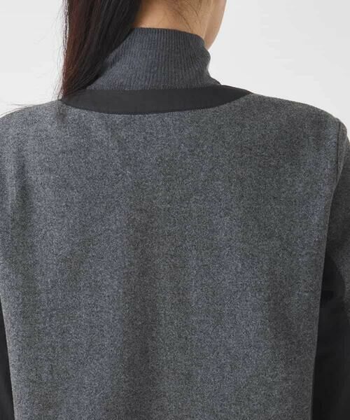 HIROKO BIS / ヒロコビス ノーカラージャケット | 異素材ノーカラージャケット /洗える | 詳細7