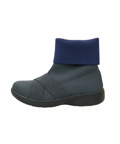 HIROKO BIS / ヒロコビス ブーツ（ロング丈） | スタッズテープニットブーツ | 詳細2