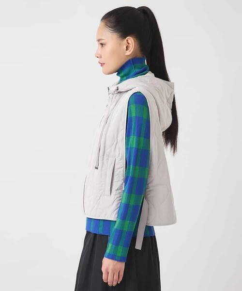 HIROKO BIS / ヒロコビス ベスト | キルティングフーディージレ /洗える | 詳細1