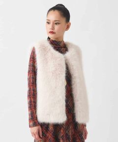 HIROKO BIS / ヒロコビス ベスト | シャギーフェイクファージレ /洗える