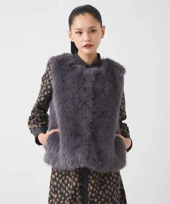 HIROKO BIS / ヒロコビス ベスト | シャギーフェイクファージレ /洗える