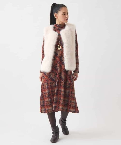 HIROKO BIS / ヒロコビス ベスト | シャギーフェイクファージレ /洗える | 詳細16