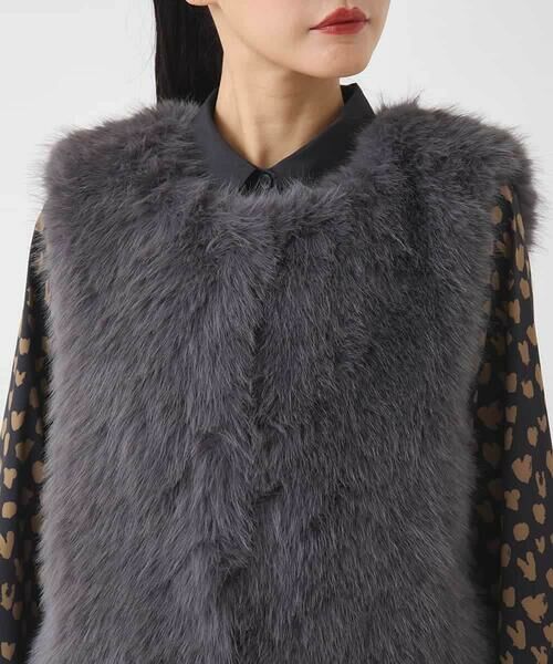 HIROKO BIS / ヒロコビス ベスト | シャギーフェイクファージレ /洗える | 詳細3