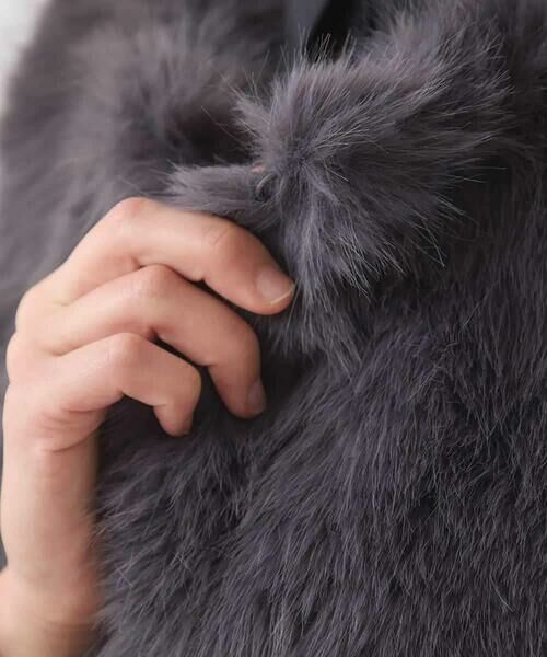 HIROKO BIS / ヒロコビス ベスト | シャギーフェイクファージレ /洗える | 詳細5