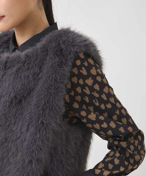 HIROKO BIS / ヒロコビス ベスト | シャギーフェイクファージレ /洗える | 詳細7