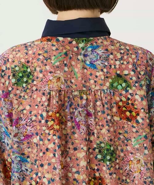 HIROKO BIS / ヒロコビス ロング・マキシ丈ワンピース | 幾何フラワーアートプリントワンピース /洗える | 詳細9