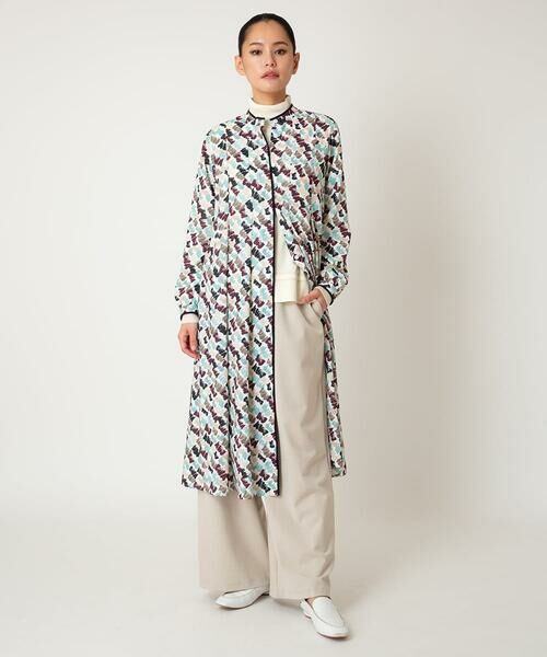 HIROKO BIS / ヒロコビス ロング・マキシ丈ワンピース | ペイント柄タックフレアワンピース /洗濯機で洗える | 詳細19