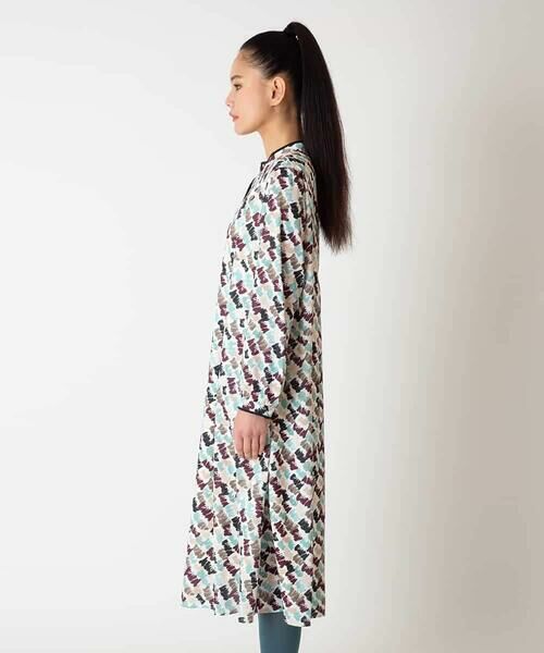 HIROKO BIS / ヒロコビス ロング・マキシ丈ワンピース | ペイント柄タックフレアワンピース /洗濯機で洗える | 詳細2