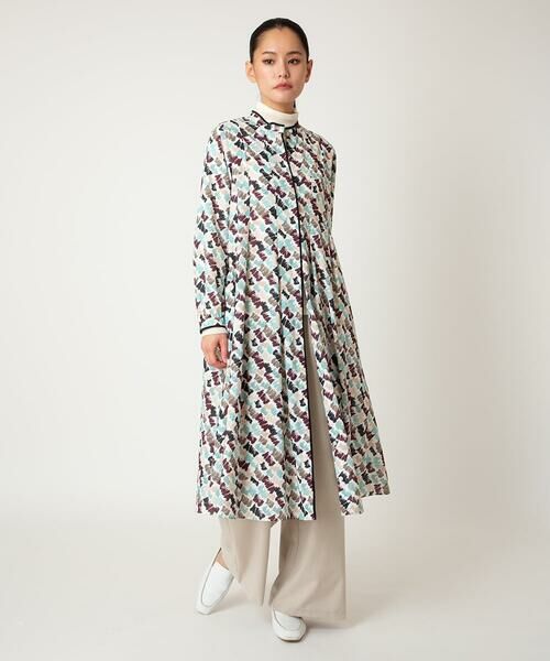 HIROKO BIS / ヒロコビス ロング・マキシ丈ワンピース | ペイント柄タックフレアワンピース /洗濯機で洗える | 詳細20