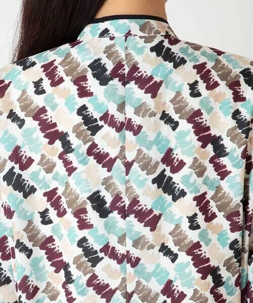 HIROKO BIS / ヒロコビス ロング・マキシ丈ワンピース | ペイント柄タックフレアワンピース /洗濯機で洗える | 詳細6