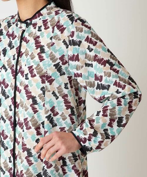 HIROKO BIS / ヒロコビス ロング・マキシ丈ワンピース | ペイント柄タックフレアワンピース /洗濯機で洗える | 詳細8