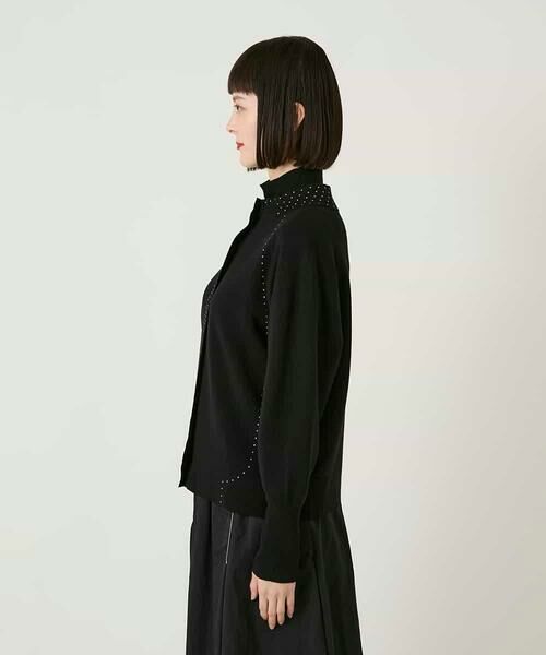 HIROKO BIS / ヒロコビス カーディガン・ボレロ | スタッズアクセントニットカーディガン | 詳細2