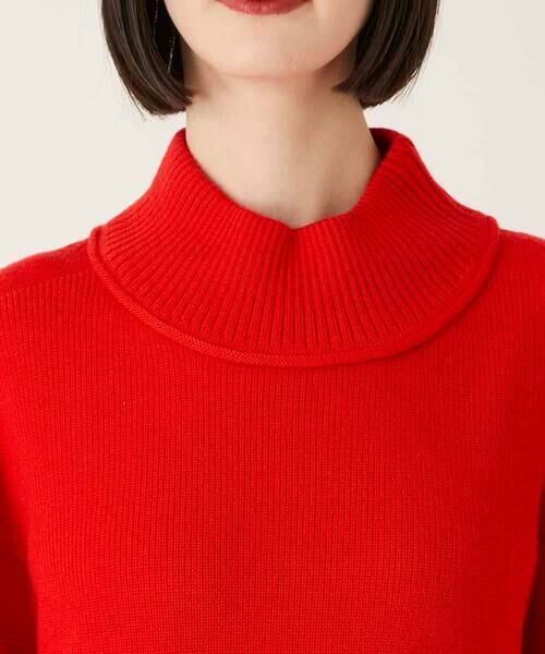 HIROKO BIS / ヒロコビス ニット・セーター | リブネックデザインウールニットプルオーバー | 詳細3