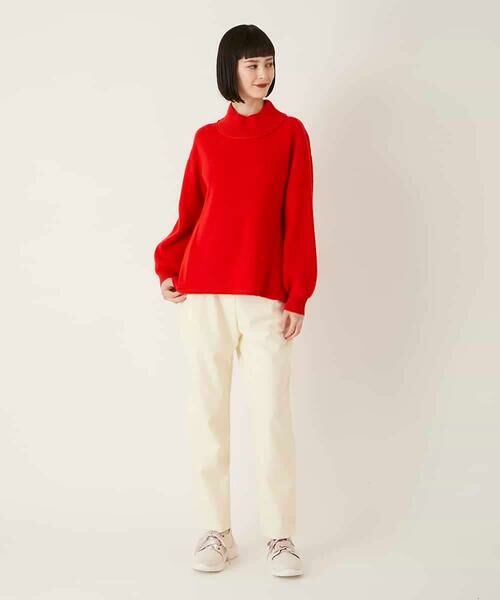 HIROKO BIS / ヒロコビス ニット・セーター | リブネックデザインウールニットプルオーバー | 詳細8