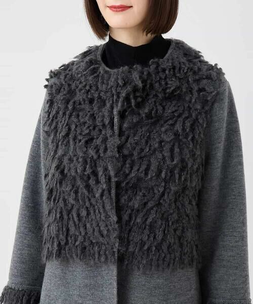 HIROKO BIS / ヒロコビス その他アウター | フリンジニットコート | 詳細3
