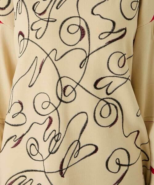 HIROKO BIS / ヒロコビス ニット・セーター | ニュアンス刺繍アクセントニットプルオーバー | 詳細9