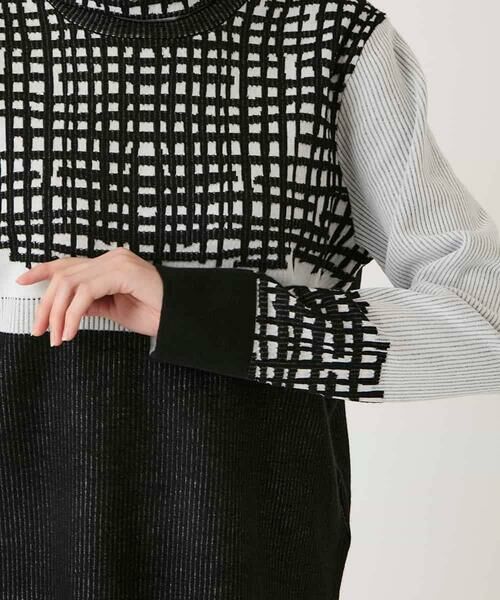 HIROKO BIS / ヒロコビス ニット・セーター | チェックアクセントタートルネックニット | 詳細4